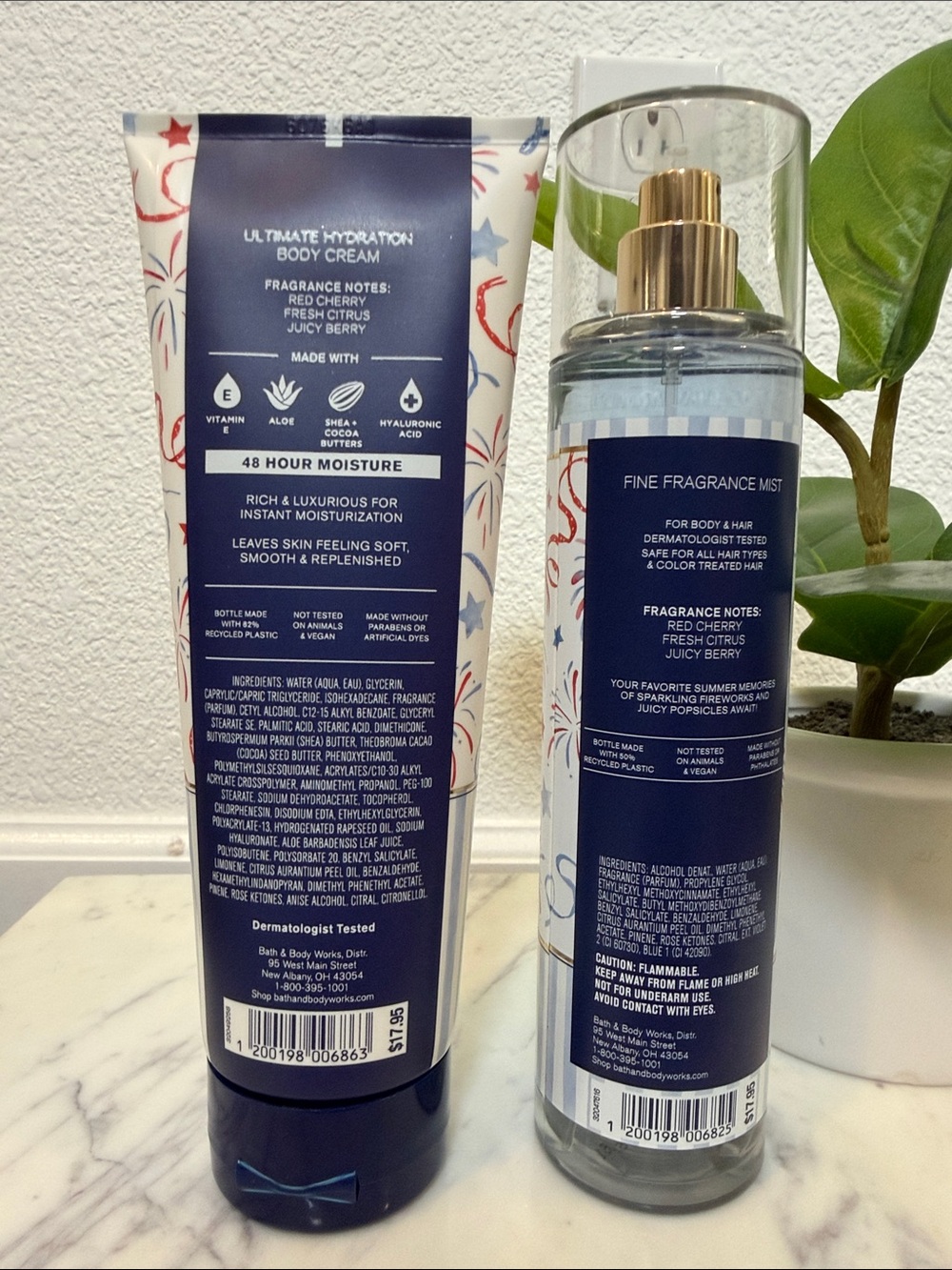 Bath & Body Works Firecracker Pop Body Cream + Fine Fragrance Mist Set - Picture 2 of 3